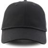 imageTrendy Apparel Shop Unstructured 6 Panel Rope Trim Cotton Ripstop Ball CapBlack