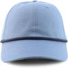 imageTrendy Apparel Shop Unstructured 6 Panel Rope Trim Cotton Ripstop Ball CapSlate Blue