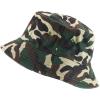 imageTrendy Apparel Shop Washed Cotton Fisherman Short Brim Bucket HatGreen Camo
