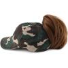 imageTrendy Apparel Shop Womens Unstructured Fashion Printed Ponytail Baseball CapCamo