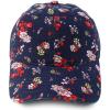 imageTrendy Apparel Shop Womens Unstructured Fashion Printed Ponytail Baseball CapDark Navy Floral