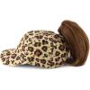 imageTrendy Apparel Shop Womens Unstructured Fashion Printed Ponytail Baseball CapLeopard