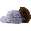 imageTrendy Apparel Shop Womens Unstructured Fashion Printed Ponytail Baseball CapLight Pink Floral
