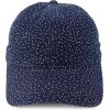 imageTrendy Apparel Shop Womens Unstructured Fashion Printed Ponytail Baseball CapNavy White Polka Dots