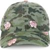imageTrendy Apparel Shop Womens Unstructured Fashion Printed Ponytail Baseball CapOlive Camo Flower