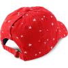 imageTrendy Apparel Shop Womens Unstructured Fashion Printed Ponytail Baseball CapRed White Stars