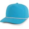 imageTrendy Apparel Shop 5 Panel Golf Snapback Cap with Contrasting RopeTurquoise
