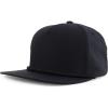 imageTrendy Apparel Shop 5 Panel Hybrid Perforated Rope Flatbill Snapback CapBlack