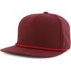 imageTrendy Apparel Shop 5 Panel Hybrid Perforated Rope Flatbill Snapback CapBurgundy