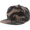 imageTrendy Apparel Shop 7 Panel Cotton Structured Flat Bill Camper Style Snapback CapBlack Camo