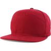 imageTrendy Apparel Shop 7 Panel Cotton Structured Flat Bill Camper Style Snapback CapBurgundy