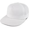 imageTrendy Apparel Shop Plain Unstructured Soft 5 Panel Round Flat Bill Snapback CapWhite