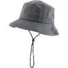 imageTrendy Apparel Shop Short Brim Ripstop Lariat Boonie Bucket Hat with Rope Chin StrapCharcoal