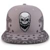 imageTrendy Apparel Shop Skull Bandana Embroidered Paisley Print Flatbill CapGrey