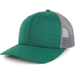 imageTrendy Apparel Shop 6 Panel Sonic Heather Trucker Baseball CapForest Heather Grey