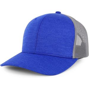 imageTrendy Apparel Shop 6 Panel Sonic Heather Trucker Baseball CapRoyal Heather Grey