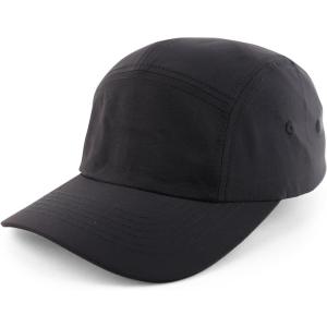 imageTrendy Apparel Shop Lightweight 5 Panel Unstructured Camper Style Baseball CapBlack