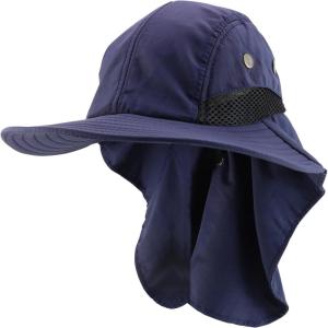 imageTrendy Apparel Shop Outdoor Lightweight Sun Protection Wide Brim Cap with Neck FlapNavy