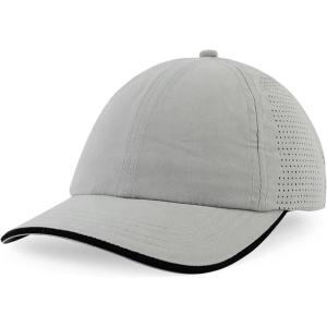 imageTrendy Apparel Shop Outdoor Sport Lightweight Quick Dry Microfiber Performance HatGrey Black