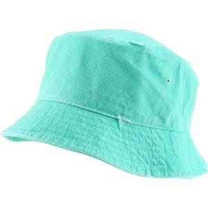 imageTrendy Apparel Shop Pigment Dyed Cotton Distressed Vintage Short Brim Bucket HatPigment Mint
