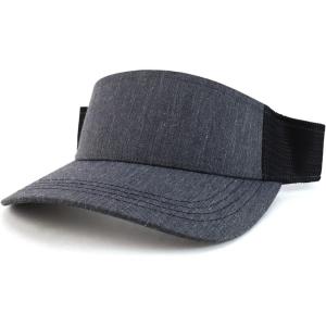 imageTrendy Apparel Shop Plain 2 Tone Mesh Back Visor with Adjustable Snap ClosureCharcoal Black