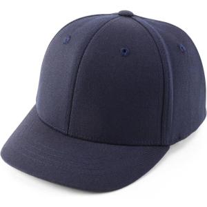 imageTrendy Apparel Shop Plain and Embroidered Wool Structured 6 Panel Umpire Fitted Flexfit CapNavy