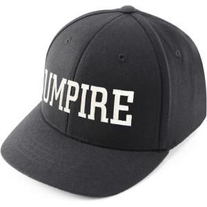 imageTrendy Apparel Shop Plain and Embroidered Wool Structured 6 Panel Umpire Fitted Flexfit CapUmpire Black
