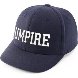 imageTrendy Apparel Shop Plain and Embroidered Wool Structured 6 Panel Umpire Fitted Flexfit CapUmpire Navy