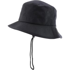 imageTrendy Apparel Shop Short Brim Ripstop Lariat Boonie Bucket Hat with Rope Chin StrapBlack