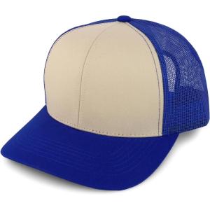 imageTrendy Apparel Shop Structured High Profile 6 Panel Mesh Trucker Baseball CapStone Royal