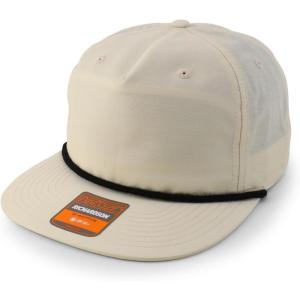 imageTrendy Apparel Shop UPF 50 Unstructured 5 Panel Flatbill Golf Snapback CapBirch Black