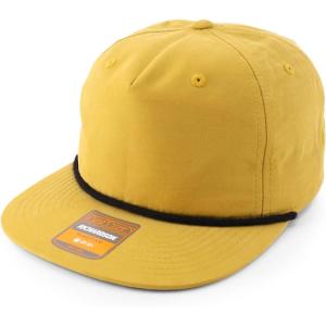 imageTrendy Apparel Shop UPF 50 Unstructured 5 Panel Flatbill Golf Snapback CapBiscuit Black
