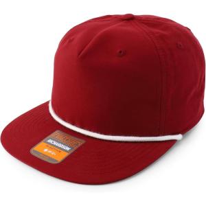 imageTrendy Apparel Shop UPF 50 Unstructured 5 Panel Flatbill Golf Snapback CapCardinal White