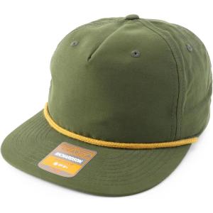 imageTrendy Apparel Shop UPF 50 Unstructured 5 Panel Flatbill Golf Snapback CapLoden Green Gold
