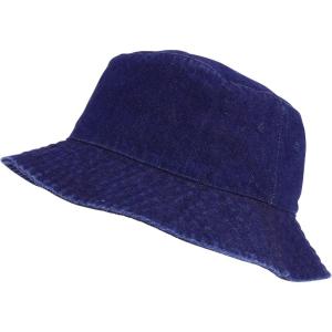 imageTrendy Apparel Shop Unisex Cotton Short Brim Crusher Bucker HatIndigo Denim