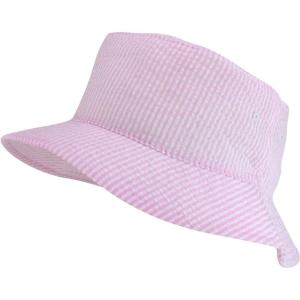 imageTrendy Apparel Shop Unisex Cotton Short Brim Crusher Bucker HatPink Seersucker