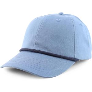 imageTrendy Apparel Shop Unstructured 6 Panel Rope Trim Cotton Ripstop Ball CapSlate Blue