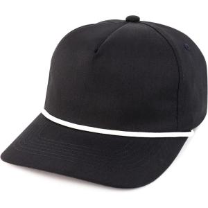 imageTrendy Apparel Shop Unstructured Soft Crown 5 Panel Ripstop Golf Snapback CapBlack