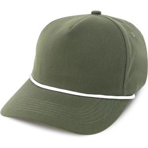 imageTrendy Apparel Shop Unstructured Soft Crown 5 Panel Ripstop Golf Snapback CapOlive