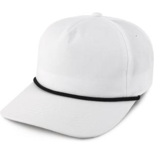 imageTrendy Apparel Shop Unstructured Soft Crown 5 Panel Ripstop Golf Snapback CapWhite