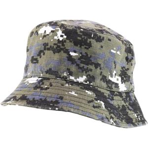 imageTrendy Apparel Shop Washed Cotton Fisherman Short Brim Bucket HatBlue Digital Camo