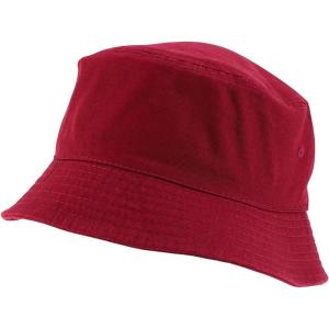 imageTrendy Apparel Shop Washed Cotton Fisherman Short Brim Bucket HatBurgundy