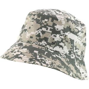 imageTrendy Apparel Shop Washed Cotton Fisherman Short Brim Bucket HatDigital Camo