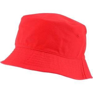 imageTrendy Apparel Shop Washed Cotton Fisherman Short Brim Bucket HatRed