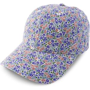 imageTrendy Apparel Shop Womens Unstructured Fashion Printed Ponytail Baseball CapLight Pink Floral