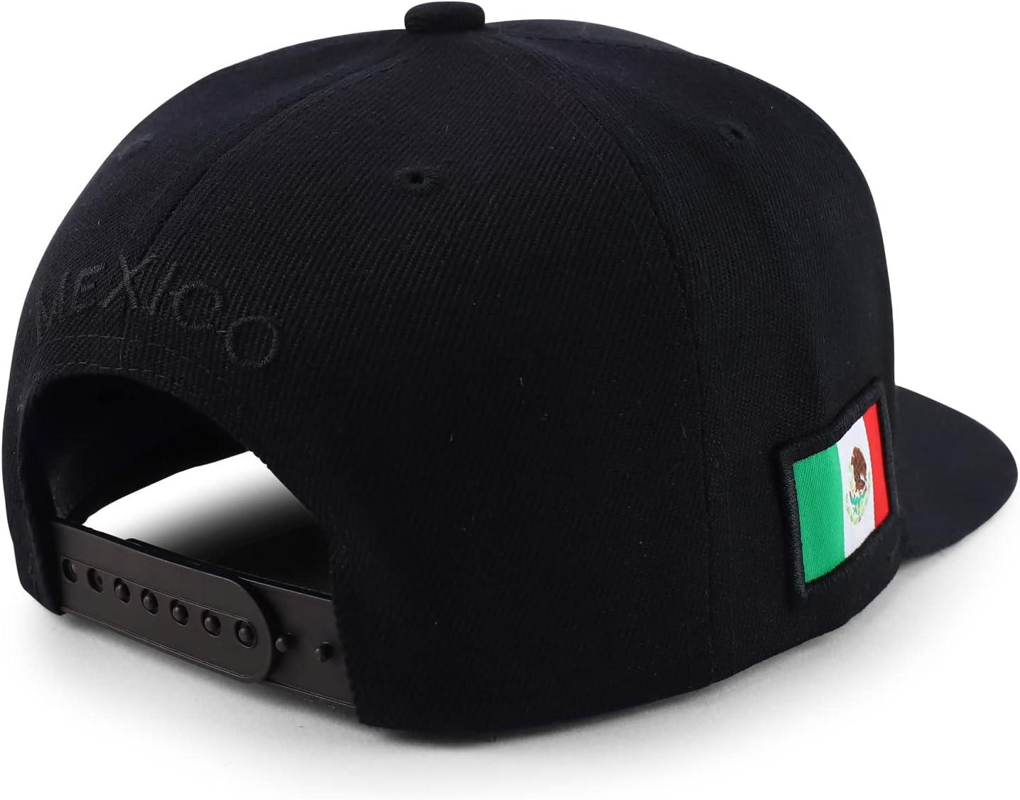 imageTrendy Apparel Shop Cities of Mexico Circular Logo Embroidered Flatbill Snapback Baseball CapMichoacan Black  Black