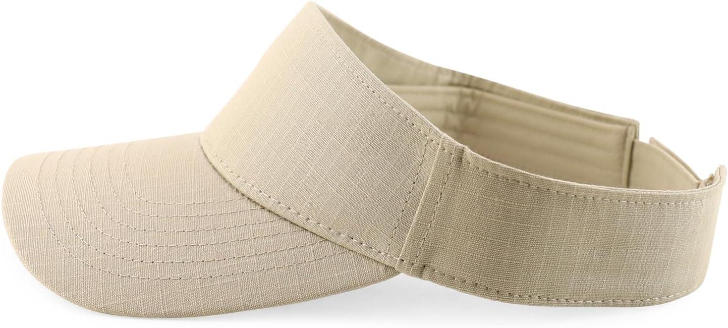 imageTrendy Apparel Shop Cotton Ripstop Lariat Visor CapKhaki
