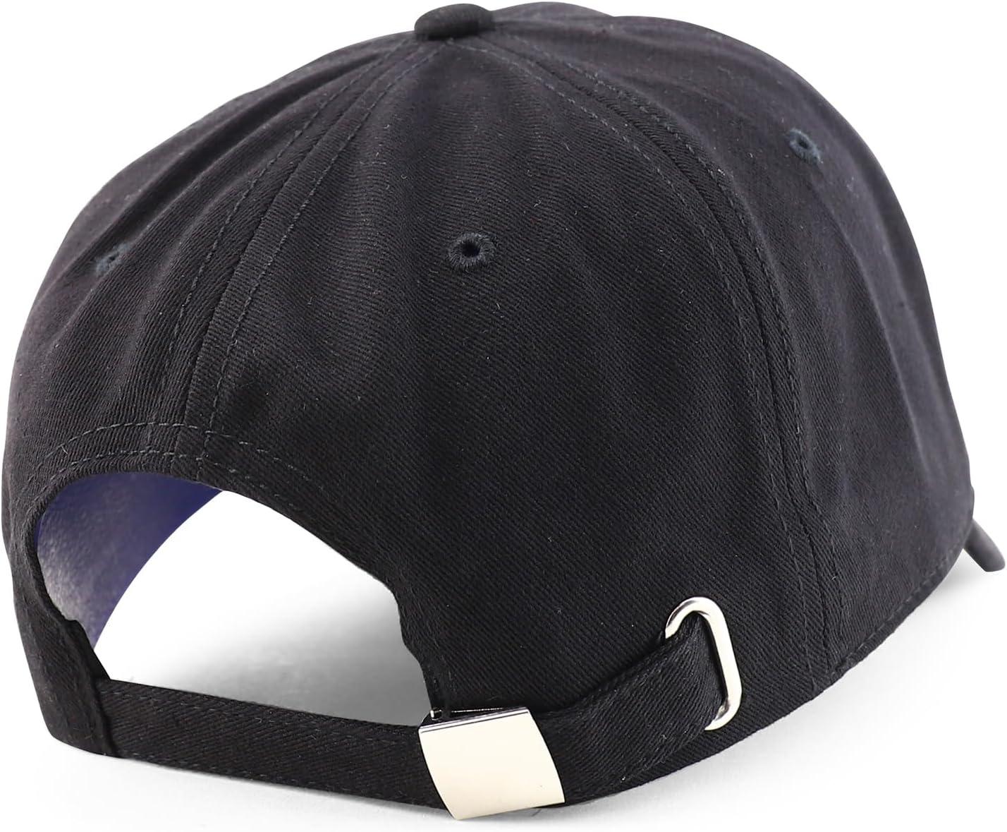 imageTrendy Apparel Shop Oversize XL Casual Plain 6 Panel Unstructured Cotton Dad HatBlack