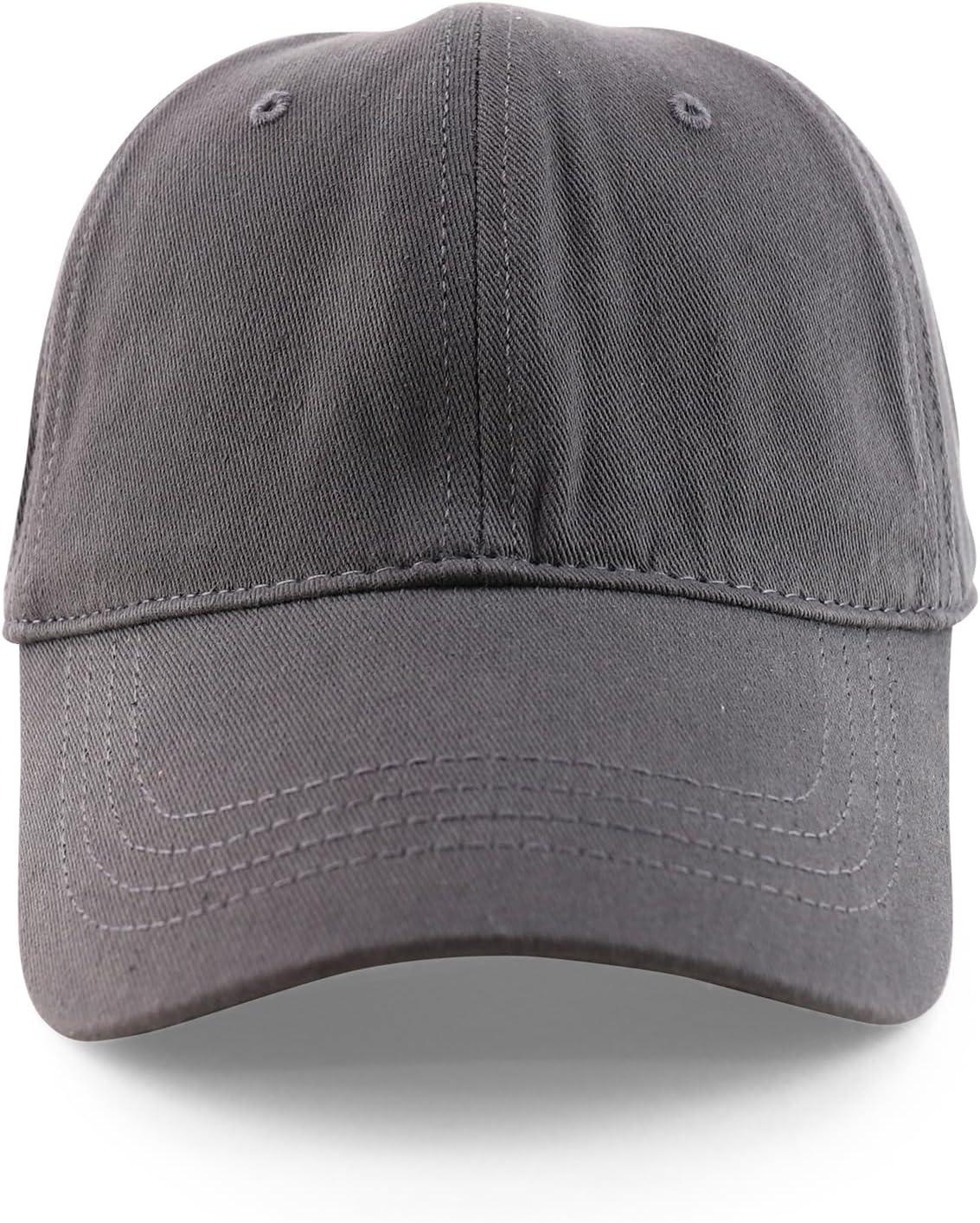 imageTrendy Apparel Shop Oversize XL Casual Plain 6 Panel Unstructured Cotton Dad HatCharcoal