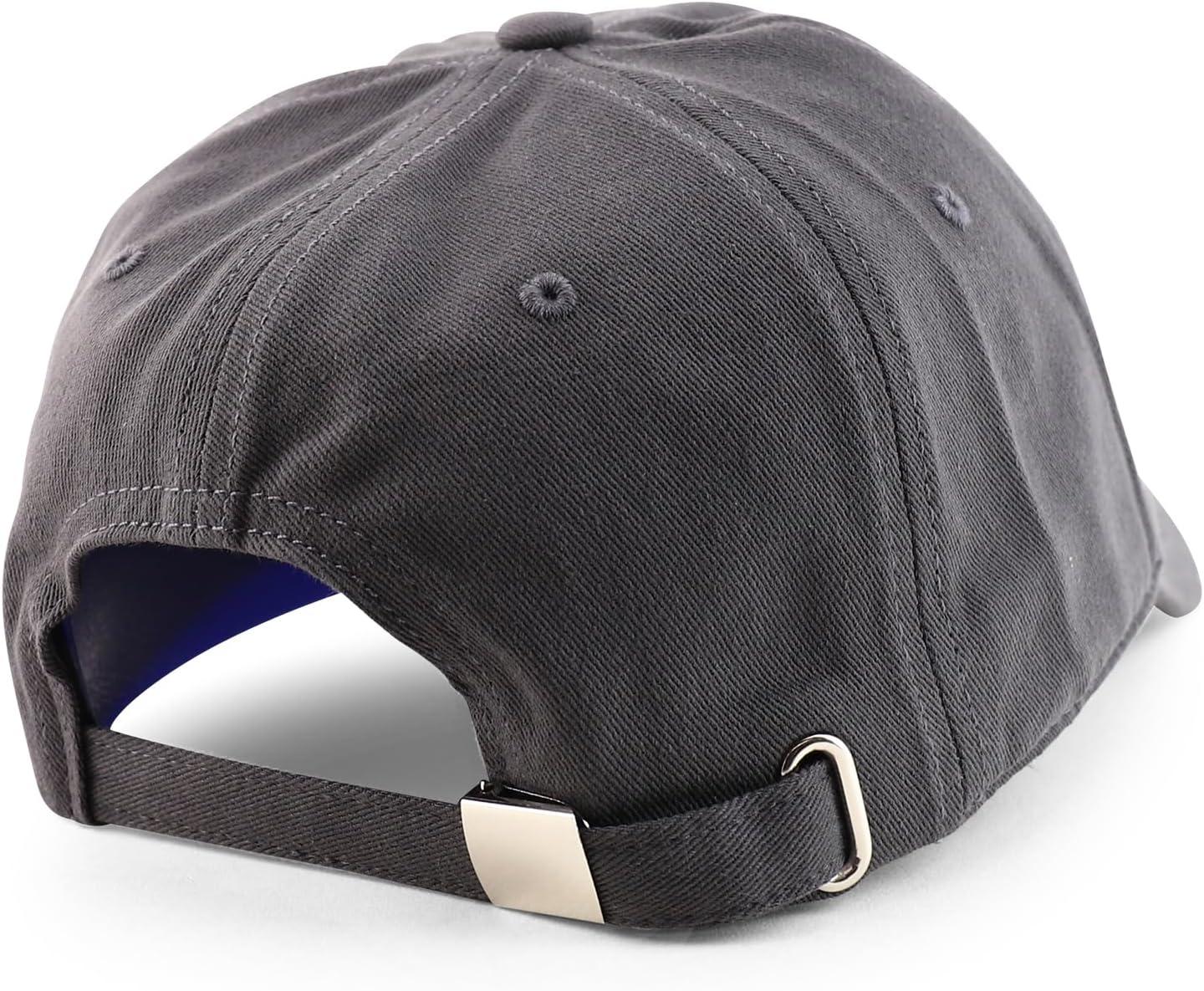 imageTrendy Apparel Shop Oversize XL Casual Plain 6 Panel Unstructured Cotton Dad HatCharcoal